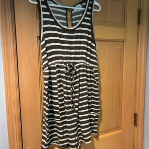 Gilli Brown and White Striped Tank Top